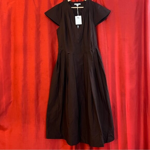 🆕 Free Assembly Flutter Sleeve Maxi Dress - Brown, Size M (8–10) - Picture 1 of 11